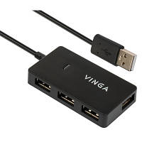 ТОП! Концентратор Vinga USB2.0 to 4*USB2.0 HUB (VHA2A4) - (gHome)