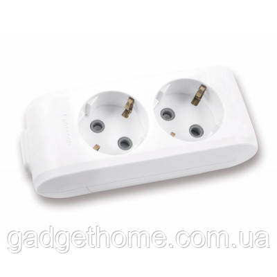 ТОП! Колодка для подовжувача Panasonic X-tendia із заземленням 2 гнізда grey (WLTB04202GR-UA) - (gHome), фото 1