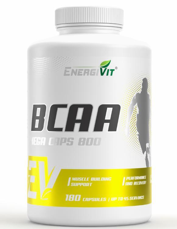Амінокислоти EnergiVit BCAA Mega Caps 2:1:1 800 mg 180 capsules