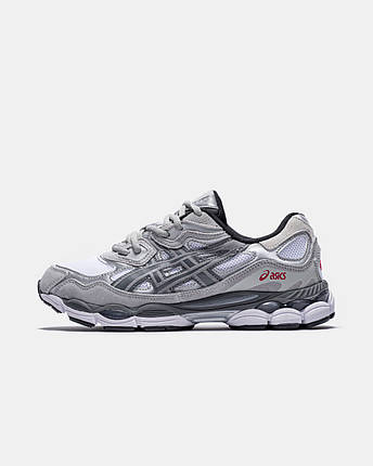 Чоловічі Кросівки Asics Gel-NYC 1090 White Steel Grey / Асікс Гел-НІС 1090 Стіл Білі з Сірим, фото 1