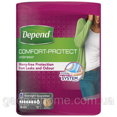 ТОП! Підгузки для дорослих Depend Трусики для жінок L (5029053565316_5029053560731) - (gHome), фото 1