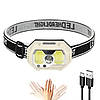 Ліхтар на лоб акумуляторний світлодіодний із зарядкою, Ліхтарик на голову діодний IM-17, фото 8