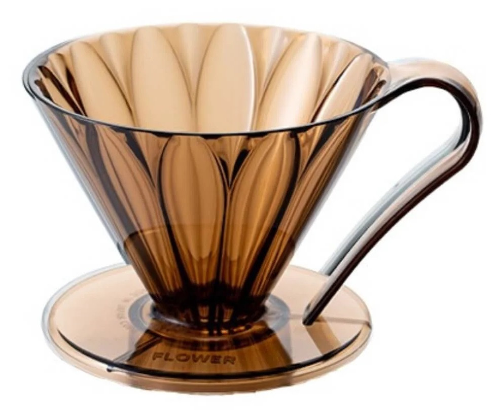 Пуровер Cafec Flower Dripper Tritan Pink Brown, фото 1
