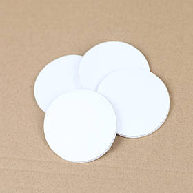 Липучки для кріплення дряпок-килимків, круглі D-5см 4шт білі