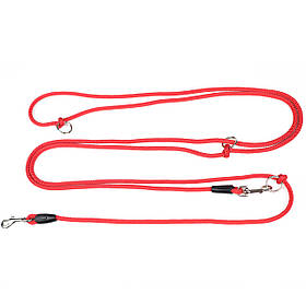 Повідець перестіжка для собак капроновий Dog Walking 7 мм 2.85 м червоний / Повідець для собаки
