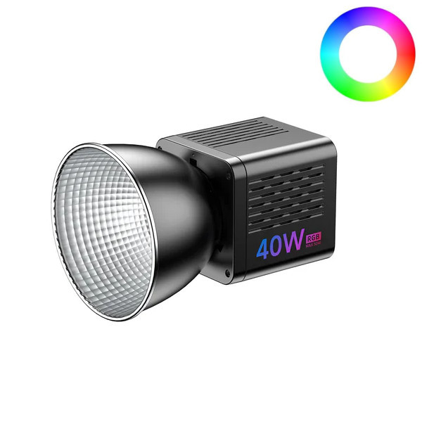 Світло постійне COB RGB портативне з акумулятором CRI 95+ HSI 360 40 Вт 2500-6500 К Ulanzi L024, фото 1