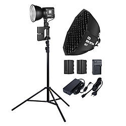 Постійне світло 120 Вт комплект стійка софтбокс акумулятори Yongnuo YNLUX100 PRO Full Kit