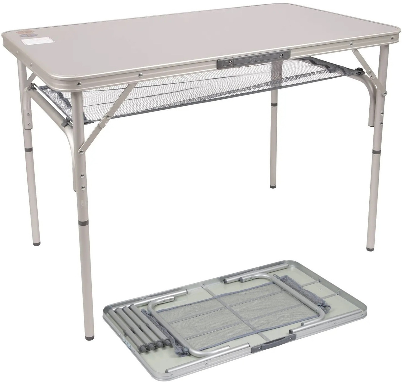 Туристичний розкладний стіл Bo-Camp Premium, 100x60 см | Алюмінієвий кемпінговий/садовий стіл для компанії з 4-6 осіб
