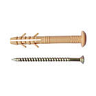 Дюбель 6х40 прижим 10мм ПП з буртиком і ударним шурупом цинк (100 шт.) [92U10000092U16040В] CM-b Metalvis