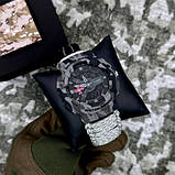 Тактичний багатофункціональний годинник Patriot 005CMGYSU ЗСУ Сірий камуфляж Паракордовий ремінець ACU + Коробка., фото 2