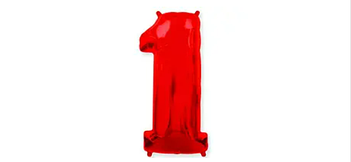 Фольгована цифра 40" (100 СМ) КРАСНИЙ
