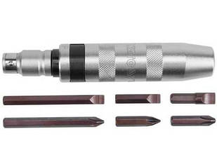 Викрутка реверсивна ударна YATO цільнометалева 6 насадок квадрат 1/2