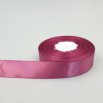 Атласна стрічка Темно-лілова 2.5 см — рулон 33 м