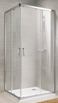 Душова кабіна Koller Pool GRACE G90SC 90x90x190 см без піддону прозоре скло розсувні двері, фото 3