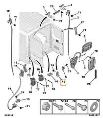 Упор задніх дверей низ Fiat Ducato, Peugeot Boxer, Citroen Jumper 4 (2014-...), 1346549080, 8724E7