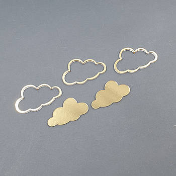 Набір акрилові Хмари (тучки) золото — 5 шт.