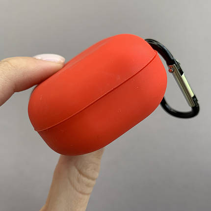 Чохол для навушників Samsung Galaxy Buds Live силіконовий футляр з карабіном для самсунг бадс лайф червоний bds, фото 3