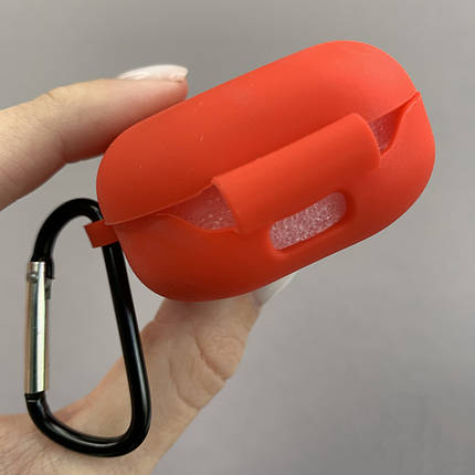 Чохол для навушників Samsung Galaxy Buds Live силіконовий футляр з карабіном для самсунг бадс лайф червоний bds, фото 4