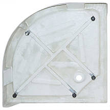 Душовий піддон KO&PO 7122 90х90х15 см напівкруглий акриловий, фото 4