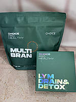 Детокс набор для здорового похудения Lym Drain&Detox 60 капсул и Клетчатка MULTI BRAN от Choice