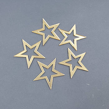Набір акрилових зірочок (золото) — 5 шт.