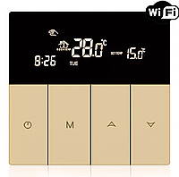 Wi-Fi терморегулятор Ecoset TGP 51 кремовый сенсорный программируемый для теплого пола