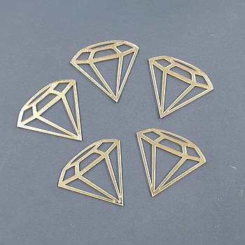 Набір акрилові Діаманти золото — 5 шт