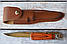 Ніж Свинокол комплектується шкіряним зручним чохлом, чудовий подарунок колекціонеру, фото 3