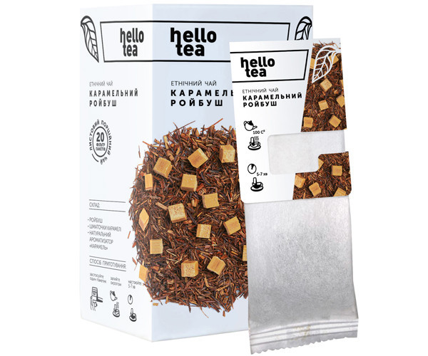 Етнічний чай Hello Tea Карамельний Ройбуш фільтр-пак 20 шт
