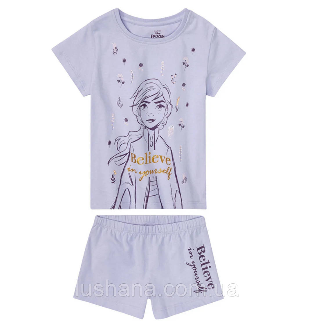 Дитяча літня піжама Frozen на дівчинку р.86-92, фото 1