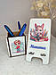 Підставка для ручок+для телефона. Подарунок в школу. Набір першокласника. Набір випускника дитячого садочка, фото 5