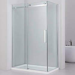 Душева кабіна Elegant home 120x80 прямокутна без піддону розсувні двері прозоре скло 8мм