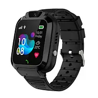Дитячий смарт годинник IP67 350mAh Bluetooth 5.0 (iOS, Android)+GPS дзвінкова версія чорний Kids SM