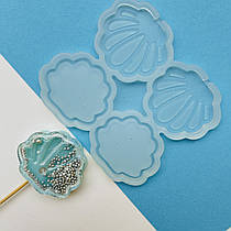 Силіконовий молд для льодяників "Мушля-брязкальце"