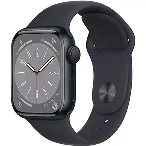 Apple Watch Series 8 GPS 41mm Midnight Aluminium with Midnight Sport Band MNP53 UA, фото 1