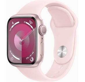 Apple Watch Series 9 GPS 41mm Pink Aluminium with Light Pink Sport Band S/M MR933, фото 1
