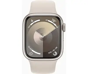 Apple Watch Series 9 GPS 41mm Starlight Aluminium with Starlight Sport Band M/L MR8U3, фото 3