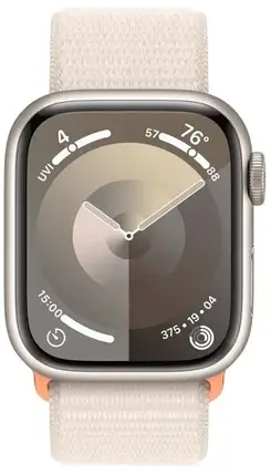 Apple Watch Series 9 GPS 41mm Starlight Aluminium with Starlight Sport Loop MR8V3, фото 3