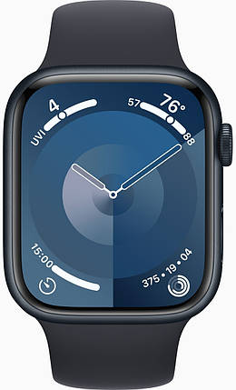 Apple Watch Series 9 GPS 45mm Midnight Aluminium with Midnight Sport Band M/L MR9A3, фото 3