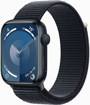 Apple Watch Series 9 GPS 45mm Midnight Aluminium with Midnight Sport Loop MR9C3, фото 1