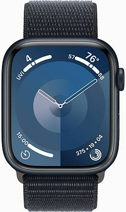 Apple Watch Series 9 GPS 45mm Midnight Aluminium with Midnight Sport Loop MR9C3, фото 3