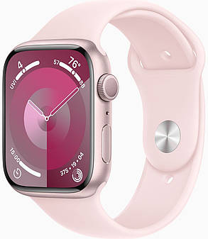 Apple Watch Series 9 GPS 45mm Pink Aluminium with Light Pink Sport Band M/L MR9H3, фото 1