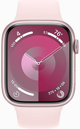 Apple Watch Series 9 GPS 45mm Pink Aluminium with Light Pink Sport Band M/L MR9H3, фото 3