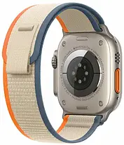 Apple Watch Ultra 2 GPS + Cellular 49mm Titanium Case with Orange/Beige Trail Loop -S/M MRF13, MRFL3, фото 4