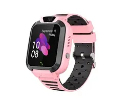 Дитячий смарт годинник IP67 350mAh Bluetooth 5.0 (iOS, Android)+GPS дзвінкова версія рожевий Kids SM
