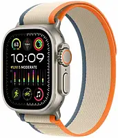 Apple Watch Ultra 2 GPS + Cellular 49mm Titanium Case with Orange/Beige Trail Loop -S/M MRF13, MRFL3