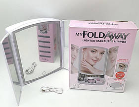 Настільне зеркало з підсвічуванням Led Mirror my fold away