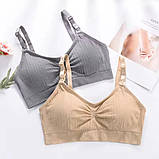 Бюстгальтер - топ без кісточки для вагітних та годуючих мам розмір L Mothercare Бежевий, фото 5