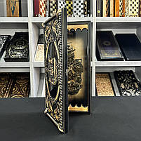 Дерев'яні нарди ручної роботи на подарунок 50×23 см Герб, фото 4