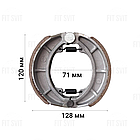 Гальмівний барабан з колодками для мотоцикла CG/CB 125-250 сс, фото 5